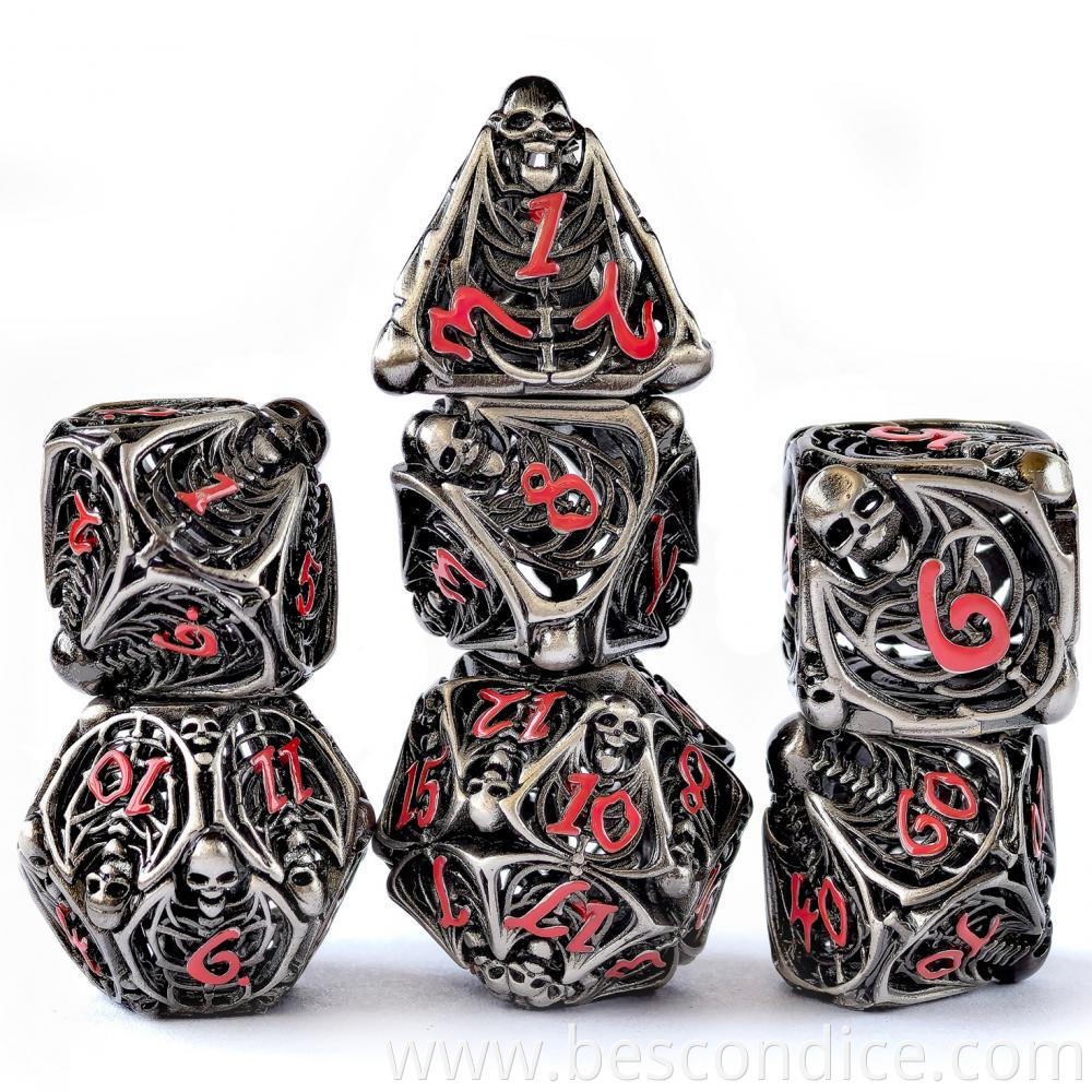 Hollowed Dnd Dice Set Pure Copper